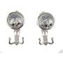 Fongbay New Style Art Zinc Alloy Metal Tieback Multi Use Wall Coat Hook Curtain Hook Holdbacks Clothes Hanger Wall Hooks (Carving Hollow Out Design) (Silver)