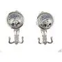 Fongbay New Style Art Zinc Alloy Metal Tieback Multi Use Wall Coat Hook Curtain Hook Holdbacks Clothes Hanger Wall Hooks (Carving Hollow Out Design) (Silver) Fongbay New Style Art Zinc Alloy Metal Tieback Multi Use Wall Coat Hook Curtain Hook Holdbacks Clothes Hanger Wall Hooks (Carving Hollow Out Design) (Silver)