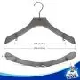MR. SIGA Plastic Extra Wide Suit Hangers, Pack of 12, Width: 15.5" 39.5cm, Notched Shoulders & Swivel Hooks, Translucent Grey MR. SIGA Plastic Extra Wide Suit Hangers, Pack of 12, Width: 15.5" 39.5cm, Notched Shoulders & Swivel Hooks, Translucent Grey