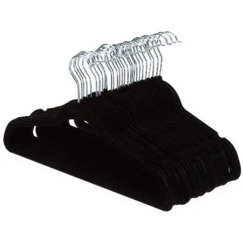 AmazonBasics Velvet Suit Hangers - 30-Pack, Black AmazonBasics Velvet Suit Hangers - 30-Pack, Black