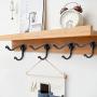 15 Pack Black Coat Hooks for Hanging Wall Hooks Rustic Hooks Wall Mounted Heavy Duty Hooks Double Hooks No Rust Hooks with 30 Screws for Hanging Coat, Scarf, Bag, Towel, Key, Cap, Cup, Hat