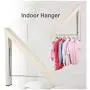 DNJKSA 2 Pcs Folding Stainless Steel Wall Hanger Mount Retractable Indoor Clothes Hanger Waterproof Clothes Towel Rack DNJKSA 2 Pcs Folding Stainless Steel Wall Hanger Mount Retractable Indoor Clothes Hanger Waterproof Clothes Towel Rack