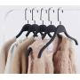 10 Pcs/lot Space Saving Thin Matte Black Plastic Clothes Hanger for Shirts Dress and Sun-top