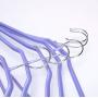 RYYAIYL Hangers 30 Pack Coat Hangers Strong Heavy Duty Stainless Steel Metal Hangers 16.1Inch Ultra Thin Space Saving Clothes Hangers/Purple