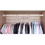 Bloberey Space Saving Hangers Metal Magic Cascading Hanger 10 Inch 6 x 2 Slots Closet Clothing Hanger Organizers（Pack of 20）