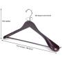 Nature Smile Luxury Mahogany Wooden Suit Hangers - 6 Pack - Wood Coat Hangers,Jacket Outerwear Shirt Hangers,Glossy Finish with Extra-Wide Shoulder, 360 Degree Swivel Hooks & Anti-Slip Bar with Screw