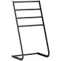 MyGift 32 Inch Freestanding Metal Towel Rack, 4 Tier Laundry Drying Stand, Black