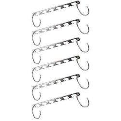 GWFVA 6Pcs/lot Clothes Hanger Holders Save Space Wardrobe Clothing Organizer Racks Hangers for Clothes
