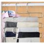 5pcs 5 Layers S Shape Multifunctional Clothes Hangers Pants Storage Hangers Cloth Rack Multilayer Storage Cloth Hanger Decoration