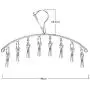 Laundry Drying Rack Clothes Hanger with 8 Clothespins 4.0mm for Drying Socks, Baby Clothes, Bras, Towel, Underwear, Hat, Scarf, Pants, Gloves, Anti Wind Hook