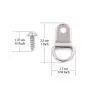 Rustark 110Pcs Silver Metal D Ring Picture Hangers Frame Hanging Hangers Single Hole with Screws for Picture Painting Frame Cross-stitch