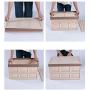 OUNONA Foldable Storage Boxes Organizer Bin Big Capacity Plastic Auto Trunk Container basket(Khaki)