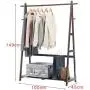 PeaceipUS Solid Wood Coat Rack Floor Style Simple Hangers Bedroom Living Room Wooden Clothes Racks Childrens Storage Rack (Color : Brown)