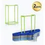 Standing Clothes Hanger Stacker Holder, 2 pcs Drying Rack Caddy Premium Grade PP for Tidier Laundry Room Closet Organizer, Large Capacity Hold Up to 30 Hangers with Manual for Installation