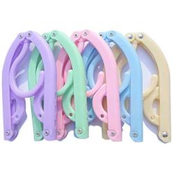 Little Patato 10Pcs Portable Travel Hangers Foldable Clothes Hangers Perfect Size Space Saving for Travel & Home Use