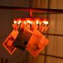Huhushop LED Cloth Hangers Clip Lamp Photo Cards Light Multifunction Plastic Hangers with Light(Pink)