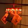 Huhushop LED Cloth Hangers Clip Lamp Photo Cards Light Multifunction Plastic Hangers with Light(Pink) Huhushop LED Cloth Hangers Clip Lamp Photo Cards Light Multifunction Plastic Hangers with Light(Pink)