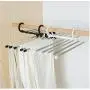 5 in 1 Pant Rack Shelves Stainless Steel Clothes Hangers Multi-Functional Wardrobe Magic Hanger 5pcs Random Color 5 in 1 Pant Rack Shelves Stainless Steel Clothes Hangers Multi-Functional Wardrobe Magic Hanger 5pcs Random Color