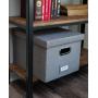 Internets Best Collapsible File Storage Organizer | Decorative Linen Filing & Storage Office Boxes | Letter/Legal | Charcoal | 1 Pack