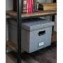 Internets Best Collapsible File Storage Organizer | Decorative Linen Filing & Storage Office Boxes | Letter/Legal | Charcoal | 1 Pack