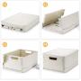 Storage Boxes Plastic Homagician Cloth Storage Bins Container with Lids and Handle Simple Imitation Rattan Design 29 Quart/27.5 Liter 3 Pack (3)