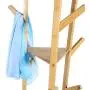 Aufee Coat Rack, Durable Reliable Free Standing Multi-Layer Coat Rack Hanger Cloth Shelf Home Bedroom Living Room Hallway for Book, Shoes, Coats, Hats(Natural Color)