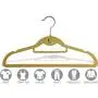 Beige Velvet Cascading Slim-Line Hanger with Notches and Tie Bar, Space Saving Stackable Suit Hangers with Chrome Hook (Set of 100) by The Great American Hanger Company Beige Velvet Cascading Slim-Line Hanger with Notches and Tie Bar, Space Saving Stackable Suit Hangers with Chrome Hook (Set of 100) by The Great American Hanger Company