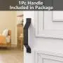 skysen 10FT Sliding Barn Door Hardware Kit Black (I Shape Hanger)