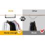 IPOW 6 Pack Magic Hanger Heavy Duty Plastic Closet Space Saving Hanger Wardrobe Clothing Cascading Hanger Organizer for Easy, Wrinkle-free Shirts, Pants, and Coats