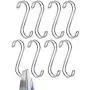 mDesign Metal Wire Over The Rod Hanging Closet Accessory S Hook for Handbags, Belts or Jackets - Snag Free - 8 Pack - Chrome mDesign Metal Wire Over The Rod Hanging Closet Accessory S Hook for Handbags, Belts or Jackets - Snag Free - 8 Pack - Chrome