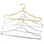 10pcs Random Color Cloth Hanger Durable Antideformation Aluminium Alloy Closet Adult Skirt Dress Clothing Towel Storage Rack Closet Space Saver