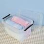 Hommp 5 Liter Clear Storage Boxes Containers, 4-Pack Plastic Latching Boxes with Lid