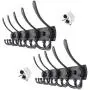 WEBI Coat Rack Wall Mounted,5 Tri Hooks for Hanging,Coat Hook,Hook Rack,Hook Rail,Coat Hanger Wall Mount for Coats,Hats,Towel,Black,2 Packs WEBI Coat Rack Wall Mounted,5 Tri Hooks for Hanging,Coat Hook,Hook Rack,Hook Rail,Coat Hanger Wall Mount for Coats,Hats,Towel,Black,2 Packs