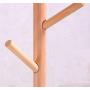 Yxsd 176CM Wooden Coat Rack Stand 8 Hooks Clothes Stand Tree Stylish Hat Coat Rail Stand Rack Clothes Jacket Storage Hanger Organiser Natural