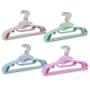 10pcs Random Color Adult Multifunctional Plastic Clothes Hangers Household Dress Storage Closet Organizer Hanging Dry Rack