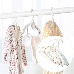 shengyuze Children Clothes Hanger, 5Pcs Extendable Children Kids Clothes Hanger Baby Trousers Drying Holder Rack - Beige