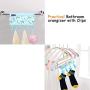 PAICLOUD Clothes Hanger Clips with Travel Organizer Bag, Bathroom Racks Cloth Hanger, Clothes Rack Hanging Dryer Clips for Bathroom/Traveling Organize