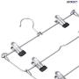 USTECH 6 Tier Skirt Pants Hanger Chrome Metal Organizer (5 Pack)