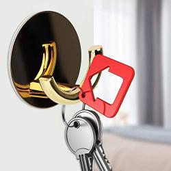 Regun Adhesive Hanger, Golden Stainless Steel Wall Hook Zinc Alloy Adhesive Hook for Student Apartment Home Bathroom Tool