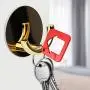 Regun Adhesive Hanger, Golden Stainless Steel Wall Hook Zinc Alloy Adhesive Hook for Student Apartment Home Bathroom Tool