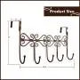 Youdepot Over The Door 5 Hanger Rack - Decorative Metal Hanger Holder for Home Office Use