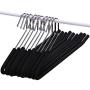 Spring Fever Open End Trouser Hangers, Slack Pant Hanger with Non-Slip Foam Coated (Black, 10 Pack)