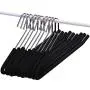 Spring Fever Open End Trouser Hangers, Slack Pant Hanger with Non-Slip Foam Coated (Black, 10 Pack)