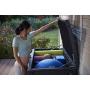 Keter Borneo 110 Gallon Resin Outdoor Storage Bench and Deck Boxes for Patio Furniture, Anthracite