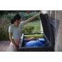Keter Borneo 110 Gallon Resin Outdoor Storage Bench and Deck Boxes for Patio Furniture, Anthracite Keter Borneo 110 Gallon Resin Outdoor Storage Bench and Deck Boxes for Patio Furniture, Anthracite