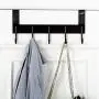 Rongyuxuan Over The Door Hook Hanger, Punch Free Coat Hooks Heavy-Duty Organizer for Coat, Hat, Towel, Bag, Robe, Umbrella - 5 Hooks, Aluminum,Reuses (Black) Rongyuxuan Over The Door Hook Hanger, Punch Free Coat Hooks Heavy-Duty Organizer for Coat, Hat, Towel, Bag, Robe, Umbrella - 5 Hooks, Aluminum,Reuses (Black)
