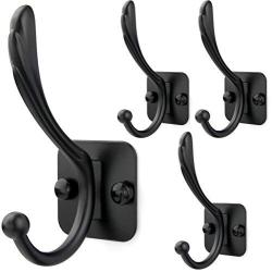 Arks Royal Heacy Duty Coat Hat Hooks,Wall Mount Hanger, 4 Pack