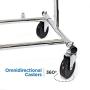 Basics Hardware Elegant Commercial Grade Clothing Garment Rack, Extendable Hanging Rack, Chrome Rolling Rack