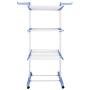 AyaMastro 66.75" H Foldable 3-Tire Cloth Drying Rack Stand Garment Hanger w/ 2Side Wing with Ebook