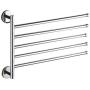 Estrend Swivel Towel Rack Heavy Duty Brass Wall Mounted Swing Towel Bar Holder for Bathroom 5-Arm